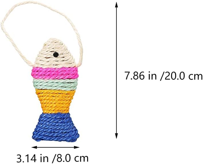 Sisal Rope Cat Scratch Board – Fish-Shaped Scratching Pad & Claw Grinder Toy for Cats & Kittens