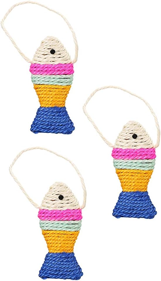 Sisal Rope Cat Scratch Board – Fish-Shaped Scratching Pad & Claw Grinder Toy for Cats & Kittens