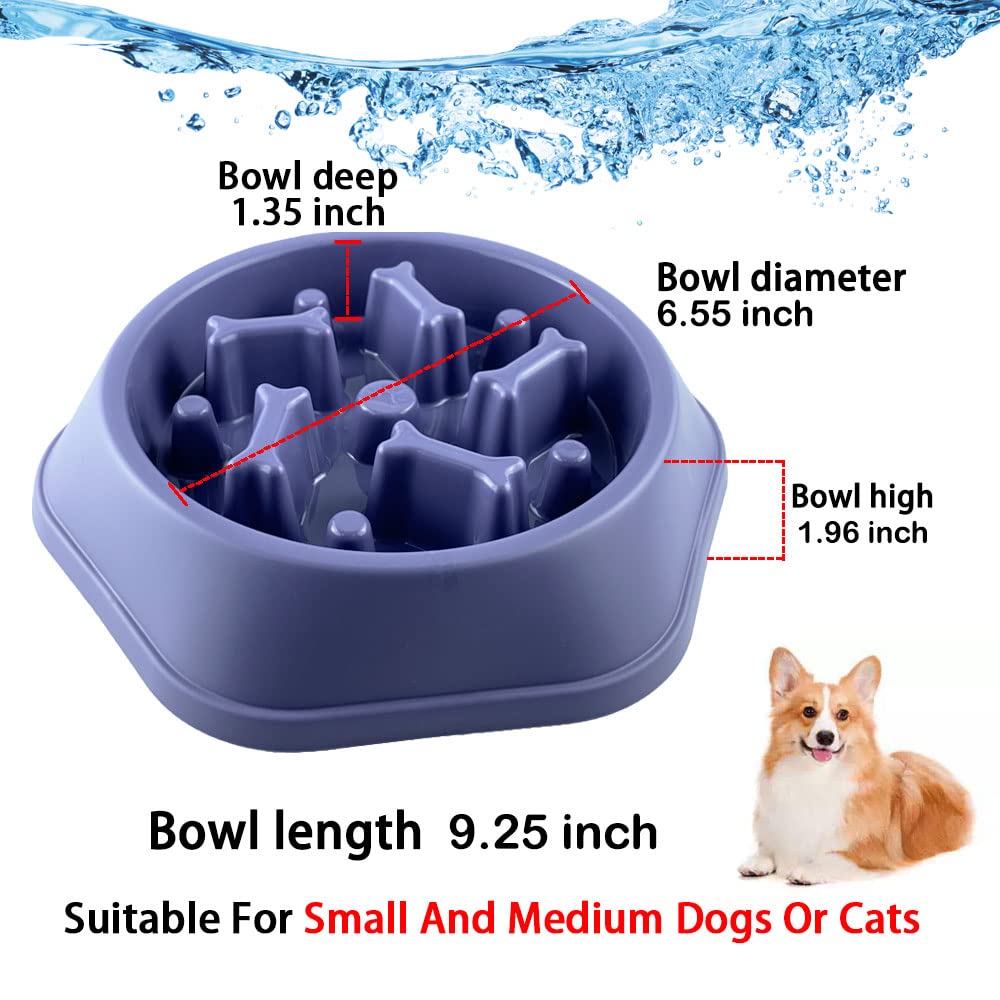 Slow Feeder Dog Bowl – Puzzle Design for Small & Medium Dogs | Anti-Choke & Lick Mat Combo