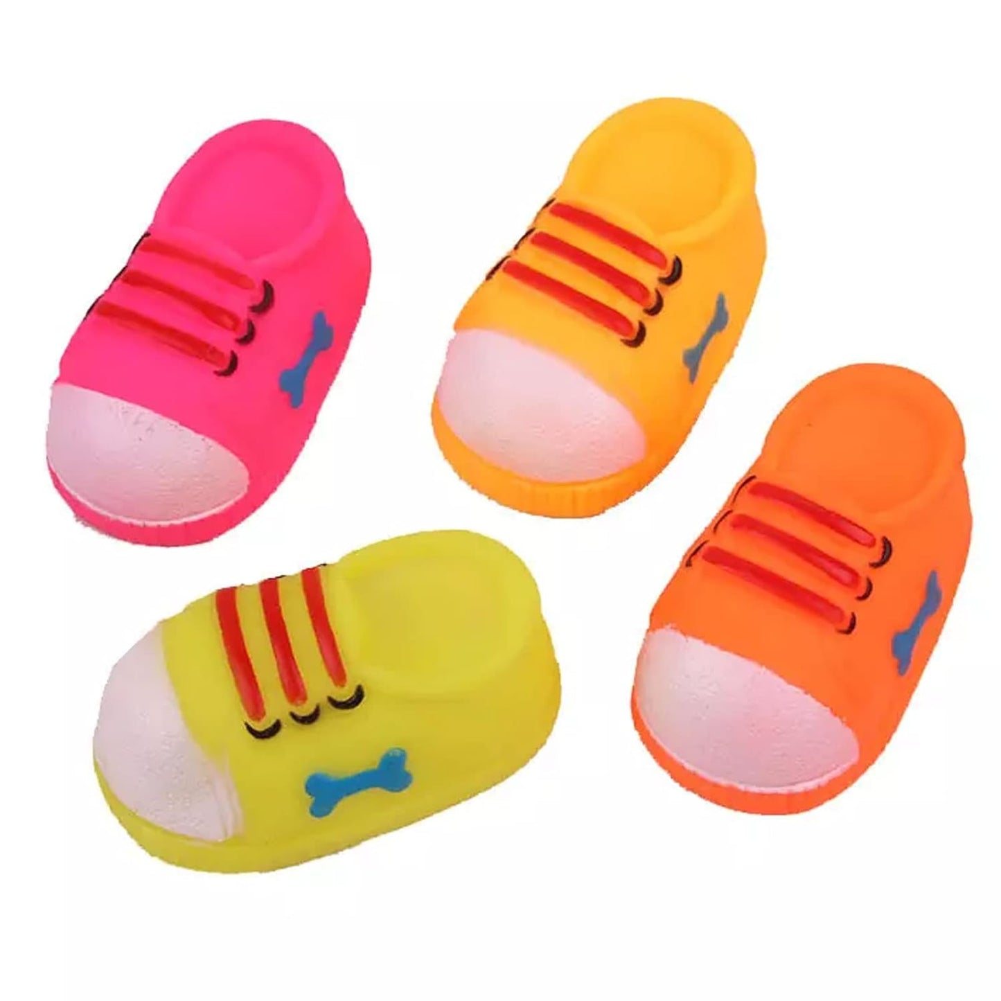 Shoe-Shaped Squeaky Dog Toy – Soft Latex Teething & Fetch Toy for Puppies & Small Dogs
