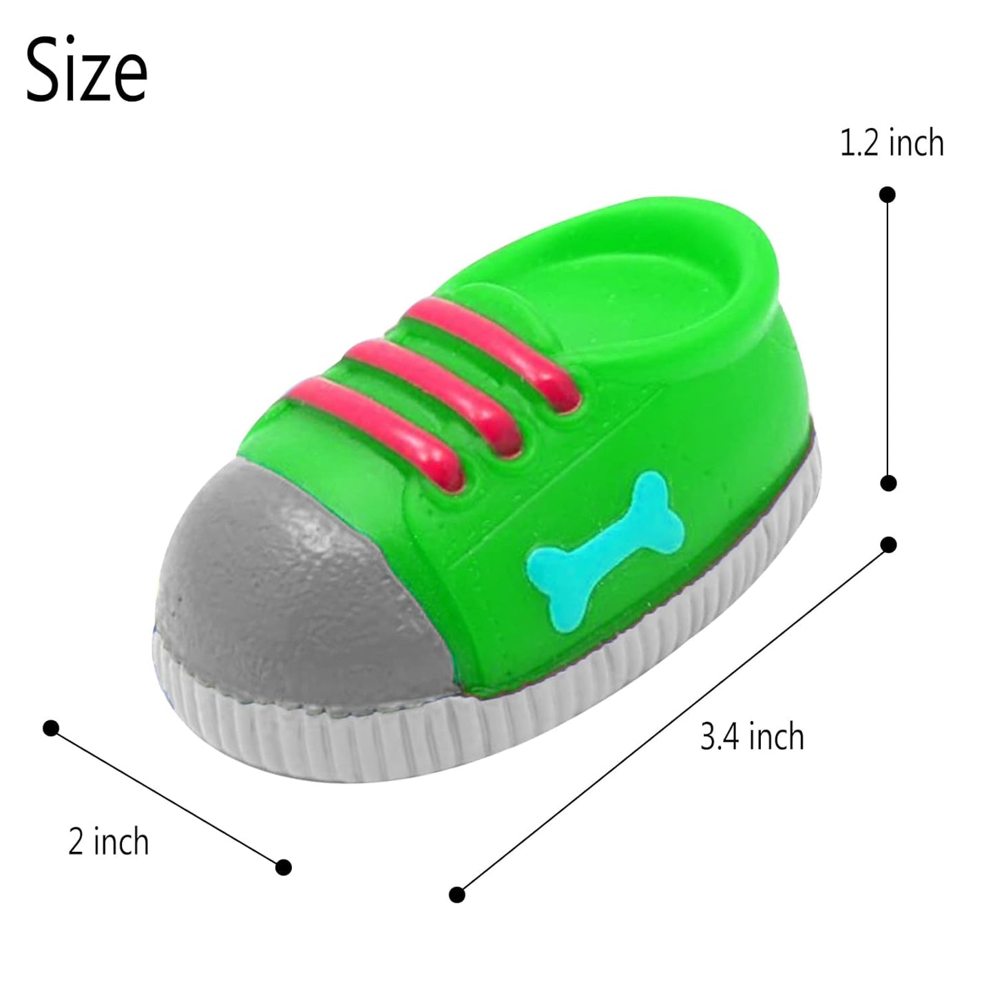 Shoe-Shaped Squeaky Dog Toy – Soft Latex Teething & Fetch Toy for Puppies & Small Dogs