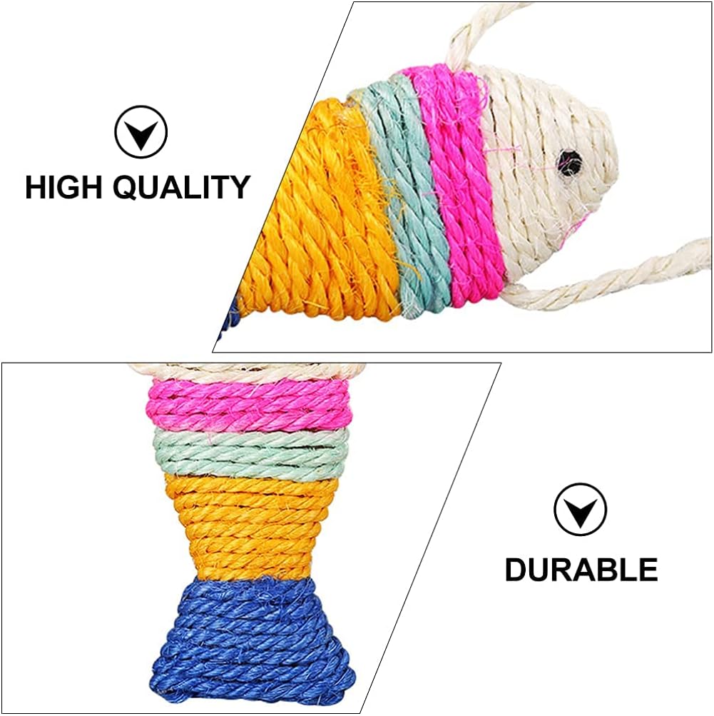 Sisal Rope Cat Scratch Board – Fish-Shaped Scratching Pad & Claw Grinder Toy for Cats & Kittens