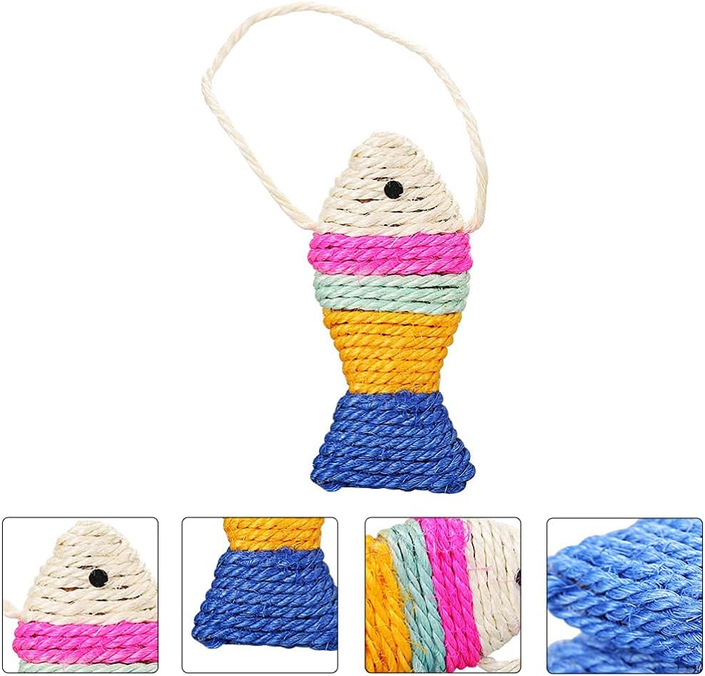 Sisal Rope Cat Scratch Board – Fish-Shaped Scratching Pad & Claw Grinder Toy for Cats & Kittens