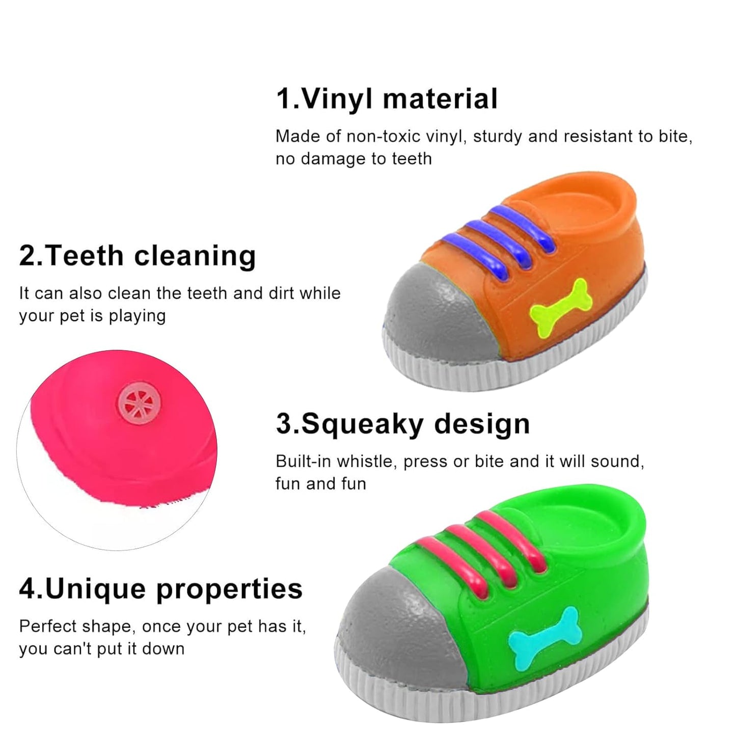 Shoe-Shaped Squeaky Dog Toy – Soft Latex Teething & Fetch Toy for Puppies & Small Dogs