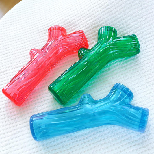 Branch-Shaped Dog Chew Toy – Squeaky Teether Twig for Puppies & Small Dogs