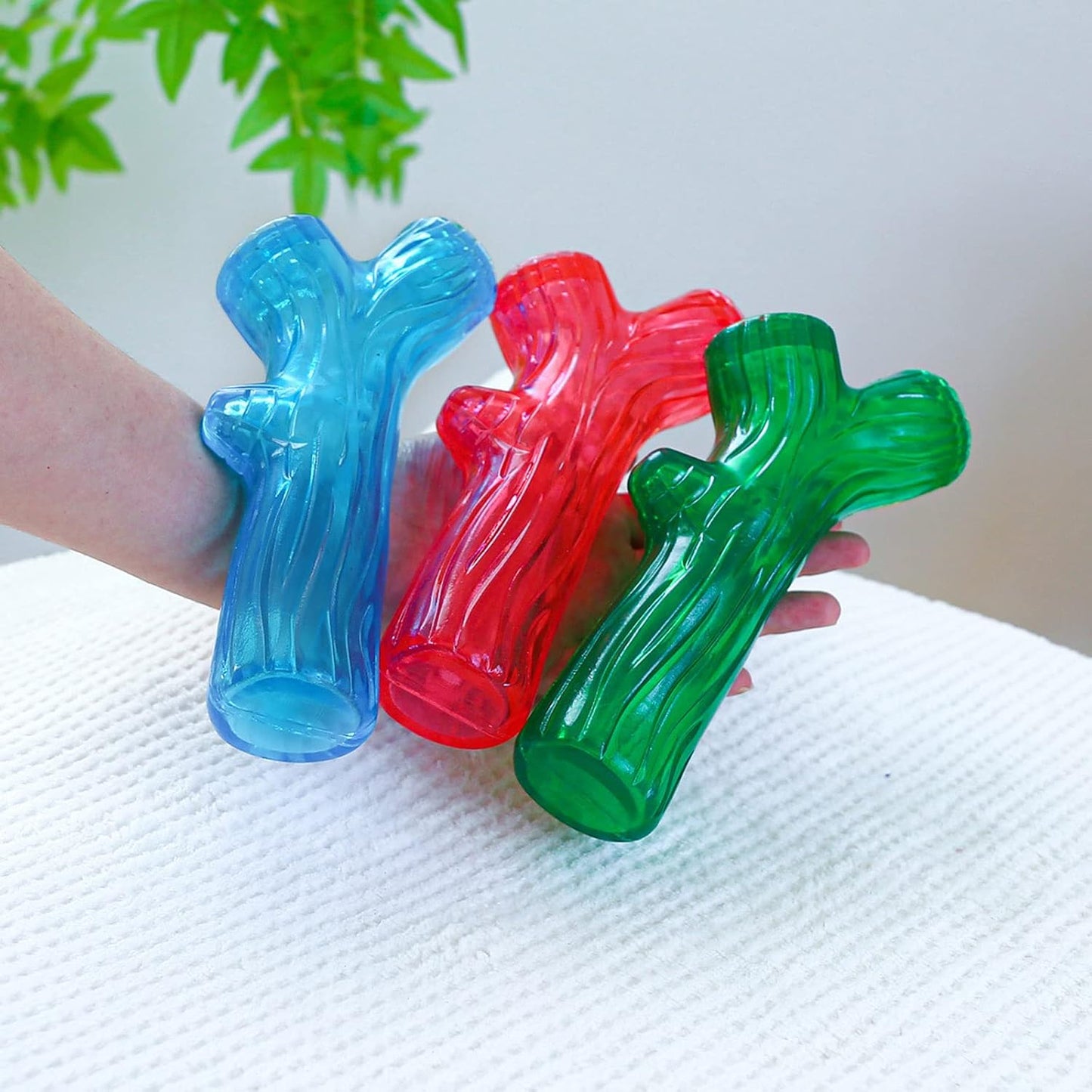 Branch-Shaped Dog Chew Toy – Squeaky Teether Twig for Puppies & Small Dogs