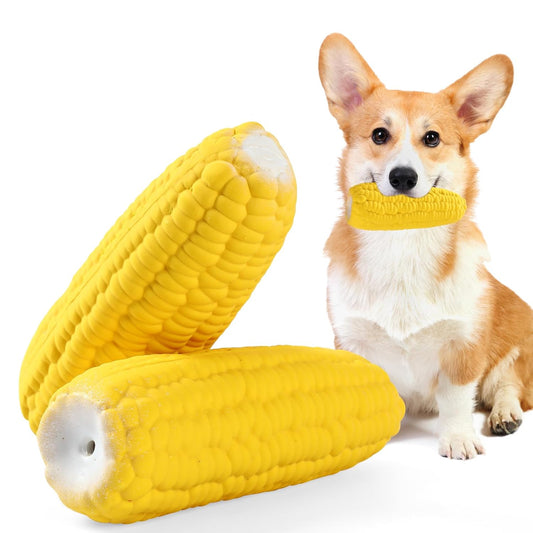 Corn-Shaped Dog Chew Toy – Sounding, Durable & Teeth-Friendly Toy for Puppies & Small Dogs