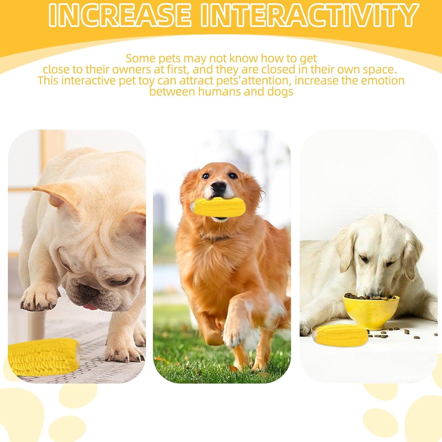 Corn-Shaped Dog Chew Toy β Sounding, Durable & Teeth-Friendly Toy for Puppies & Small Dogs