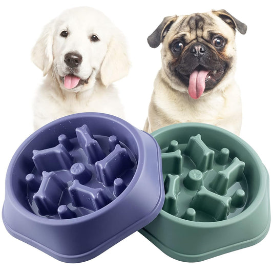 Slow Feeder Dog Bowl – Puzzle Design for Small & Medium Dogs | Anti-Choke & Lick Mat Combo