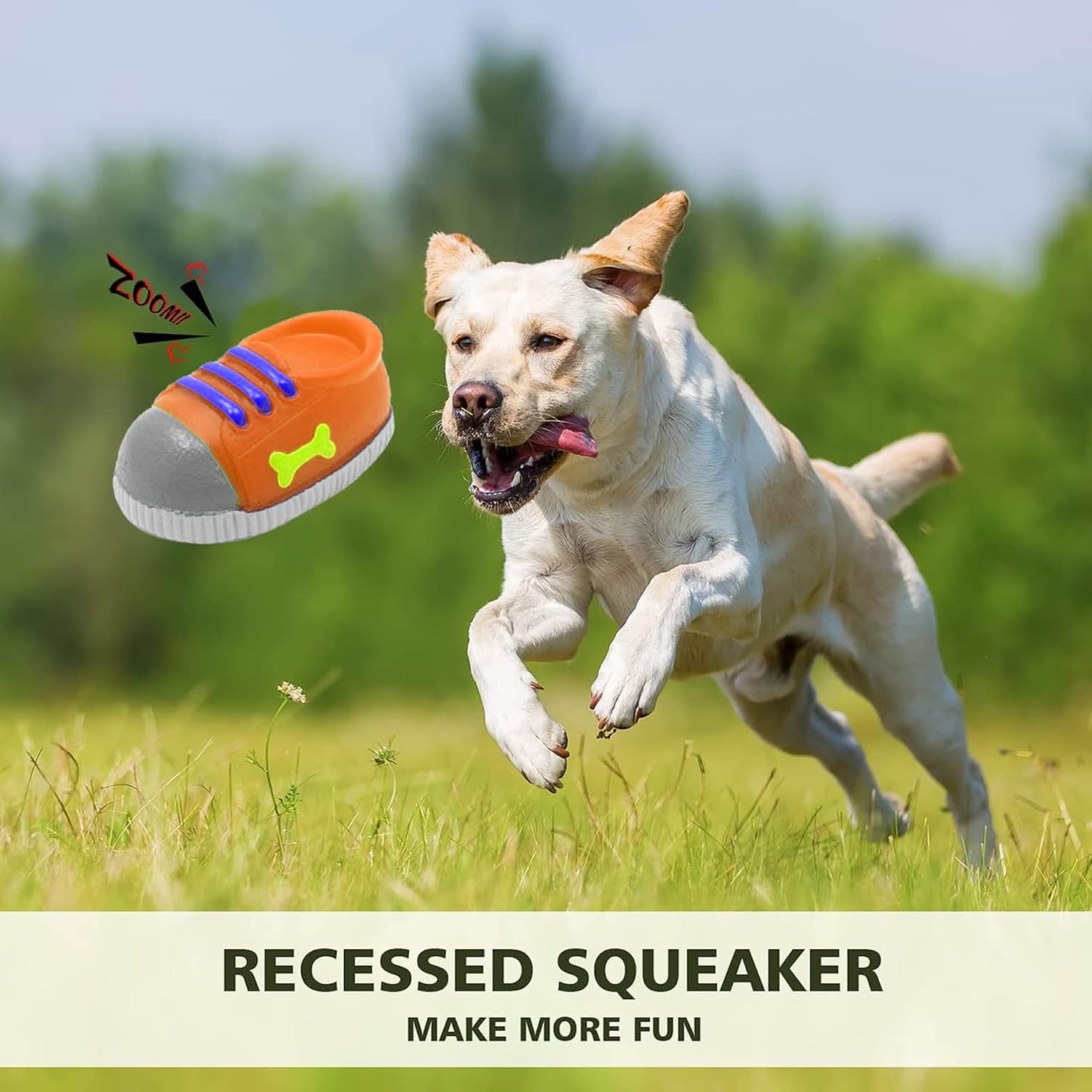 Shoe-Shaped Squeaky Dog Toy – Soft Latex Teething & Fetch Toy for Puppies & Small Dogs