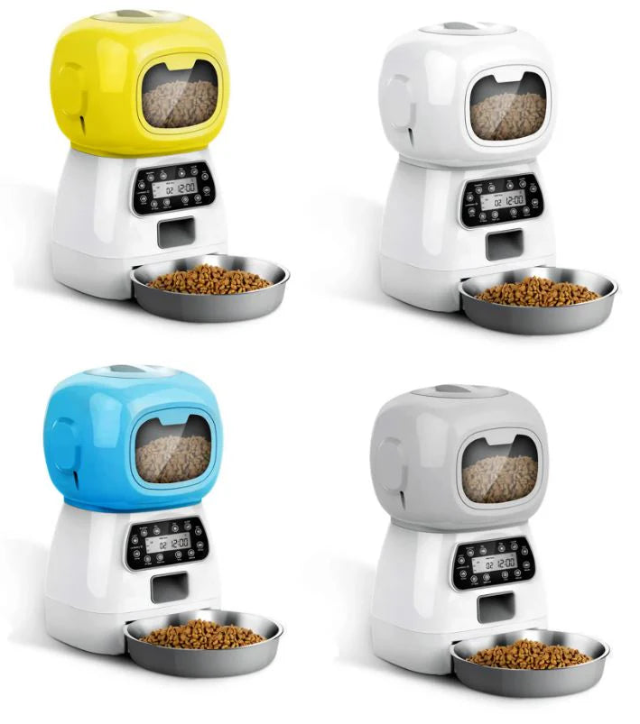 Elf Automatic Pet Feeder 3.5L, Robot Design, Voice Record, For Cat & Small Dog