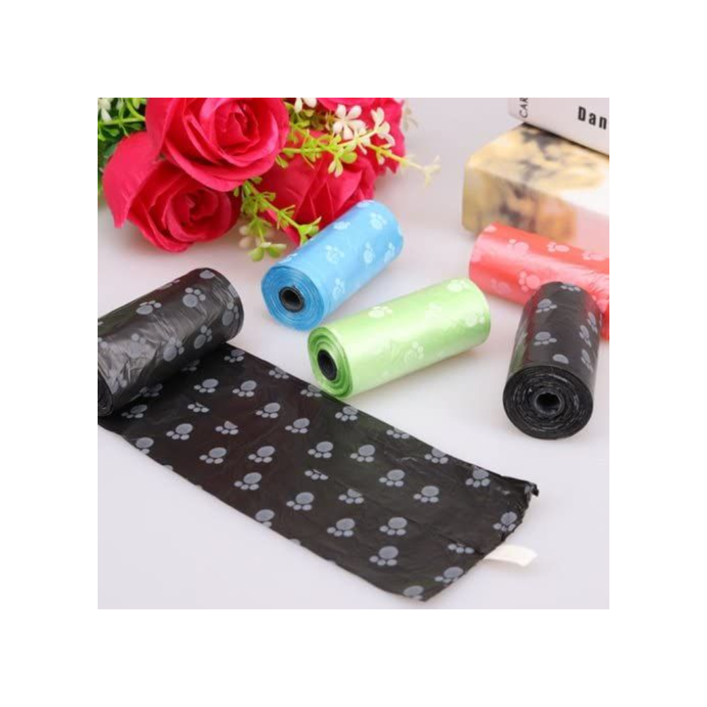 Biodegradable Poop Bag Refills – 300 Count (20 Rolls) | Paw Print Design | Eco-Friendly Waste Bags for Dogs, Puppies & Cat