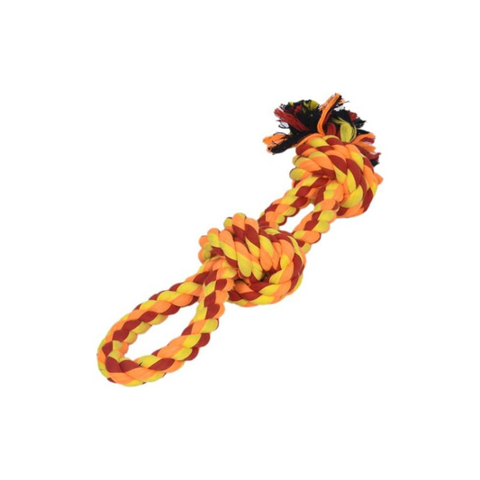 Crazy Tails Dog Chew Rope Toys – Tug-of-War & Fetching Ropes| 100% Natural Cotton for Aggressive Chewers