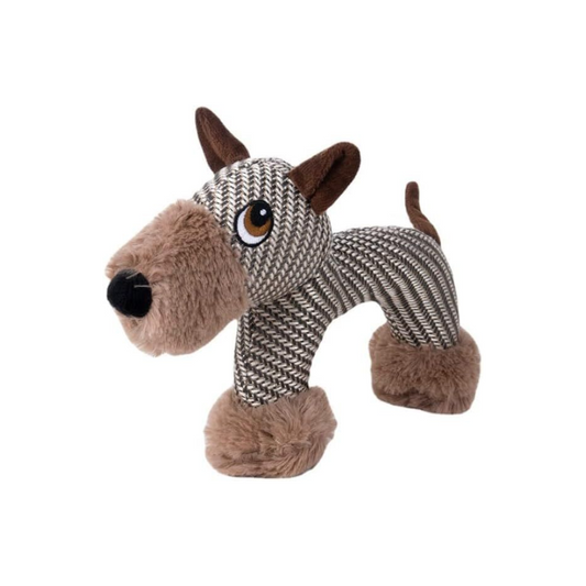 Woven Squeaker Plush Dog Toy – Soft Chew Toy for Puppies & Medium Dogs | Non-Toxic, Lightweight & Toss-Friendly (Dog Design)