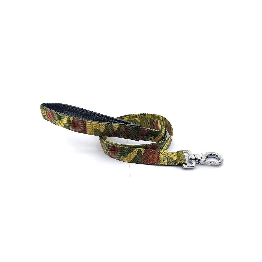 Military Design Dog Collar β Padded Army Print Neck Belt with Leash for Dogs | 1.5cm Wide, Adjustable & Comfortable (Pack of 1)