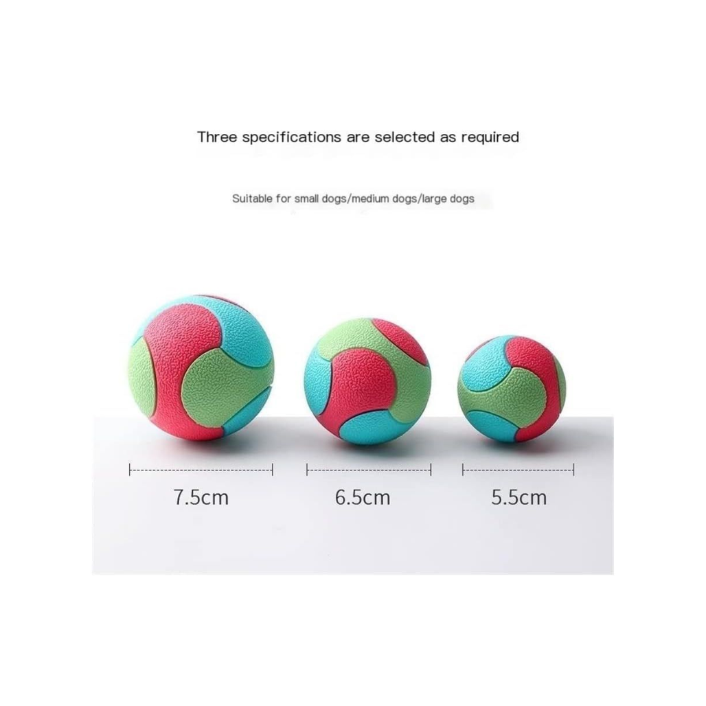 Anomidry Rubber Dog Toy Ball – 6.5cm Anti-Bite, Tooth-Cleaning Elastic Ball for Training & Play (Color: A)