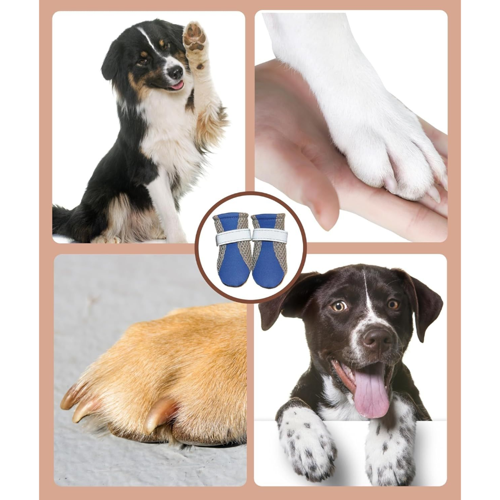Protective Footwear for Shoes for Dogs, Rain Boots, Waterproof Paw Protection , Hot Weather & Rain Protection