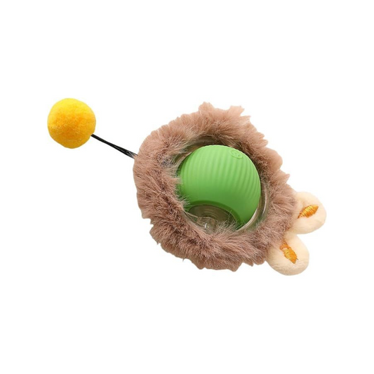Interactive Rolling Ball Toy for Indoor Cats – Motion-Activated, Chirping & LED Light Ball for Kittens