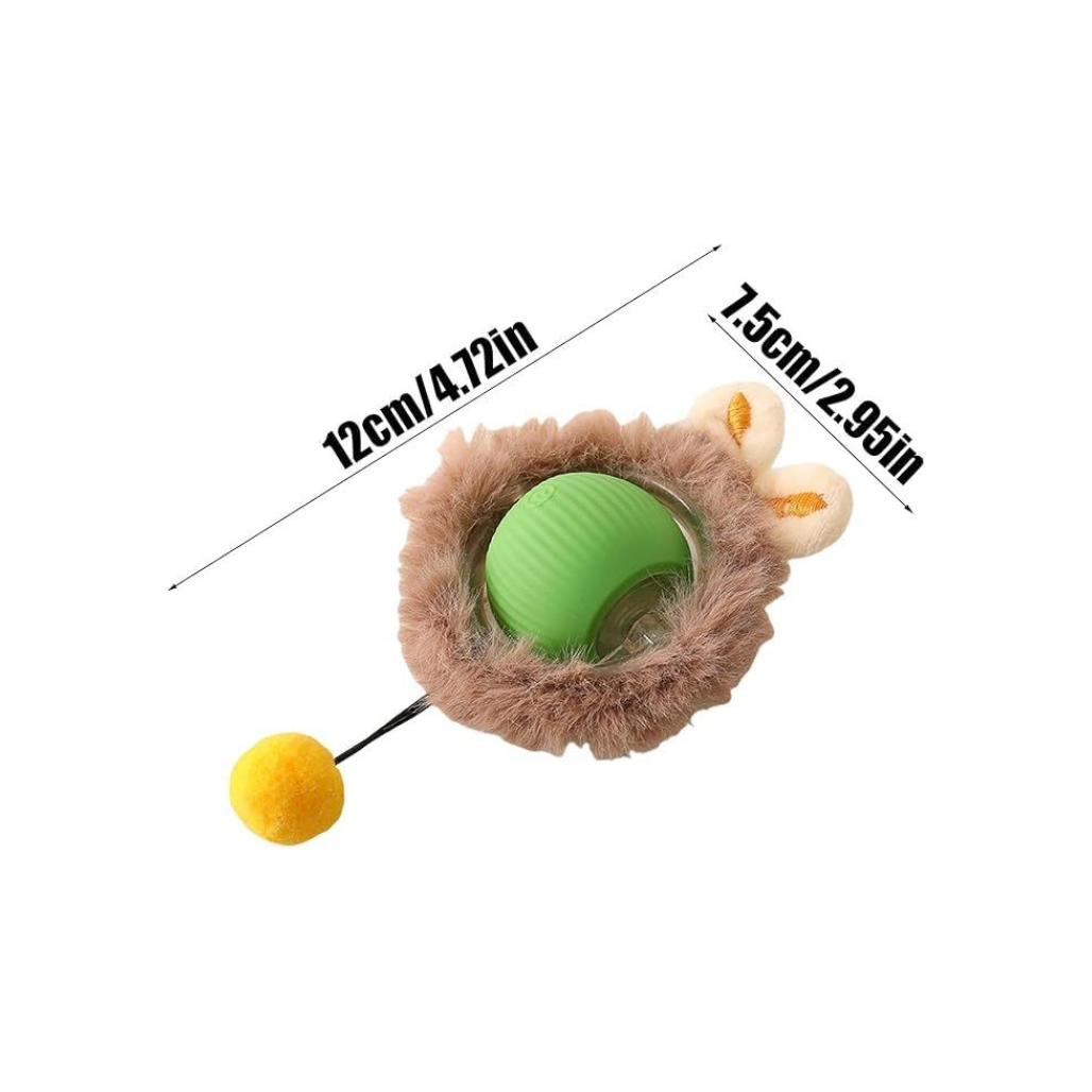Interactive Rolling Ball Toy for Indoor Cats – Motion-Activated, Chirping & LED Light Ball for Kittens