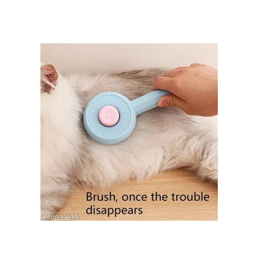 Swirl Pet Brush – Round Self-Cleaning Grooming Tool for Tangle-Free Coats