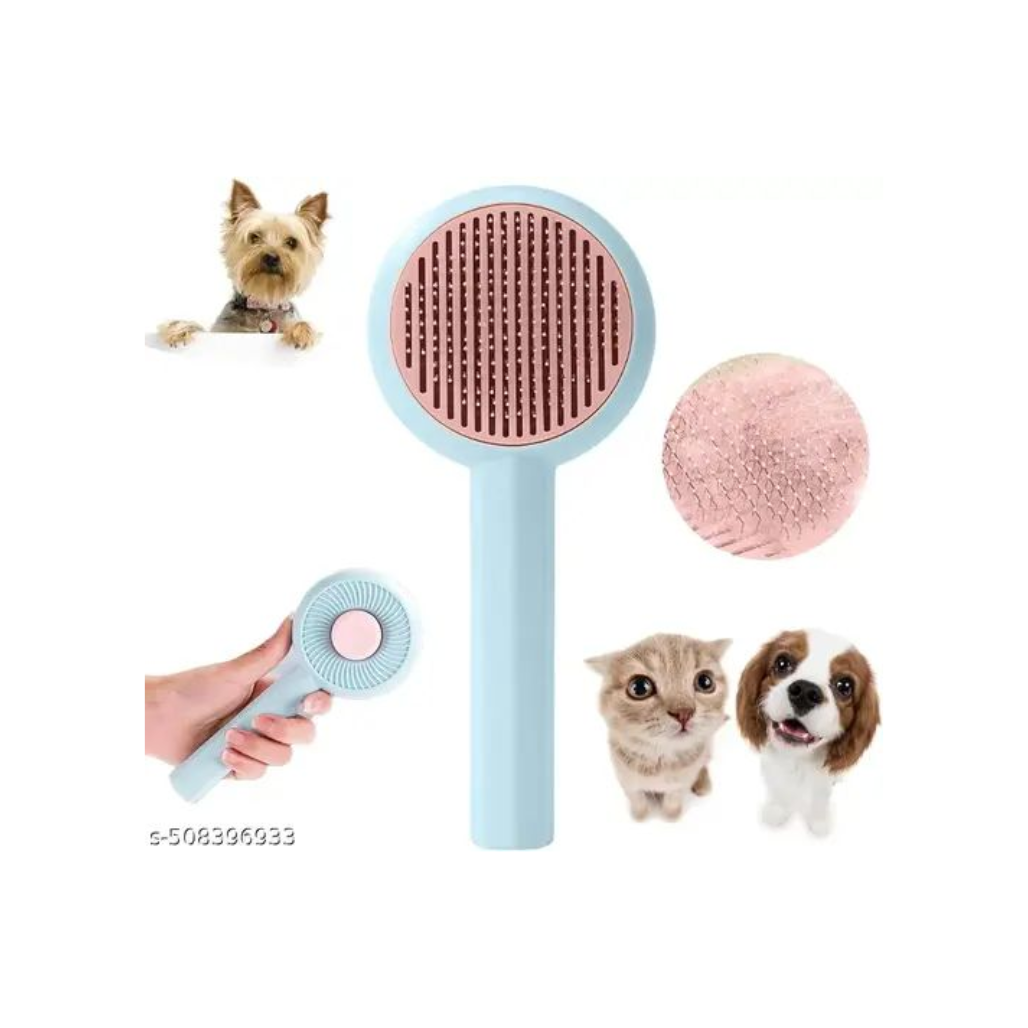 Swirl Pet Brush – Round Self-Cleaning Grooming Tool for Tangle-Free Coats
