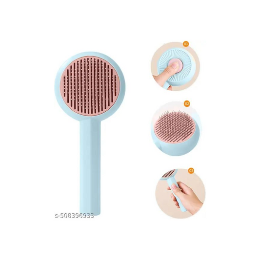 Swirl Pet Brush – Round Self-Cleaning Grooming Tool for Tangle-Free Coats