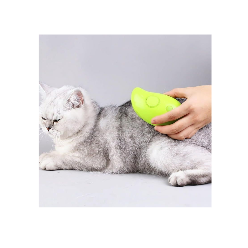 Steam Brush for Dogs & Cats – Electric Spray Massaging Comb with Anti-Static & De-Shedding Function