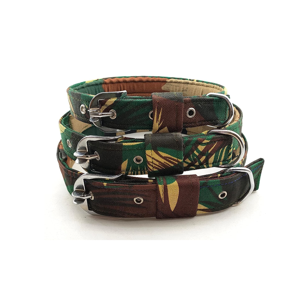 Military Design Dog Collar β Padded Army Print Neck Belt for Dogs | 1.5-Inch Wide, Adjustable & Comfortable (Pack of 1)