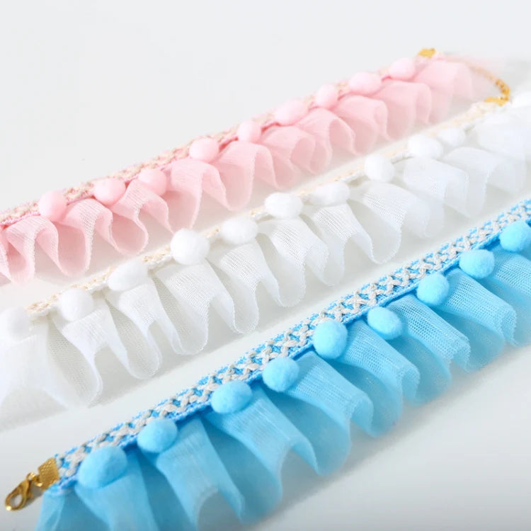 Layered Pet Bowknot Lace Collar – Elegant Dress Collar for Cats & Small Dogs