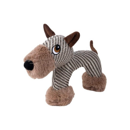 Woven Squeaker Plush Dog Toy – Soft Chew Toy for Puppies & Medium Dogs | Non-Toxic, Lightweight & Toss-Friendly (Dog Design)